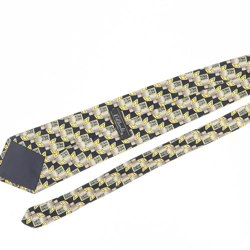 D'Alembic Men's Multicoloured Silk Geometric Tie