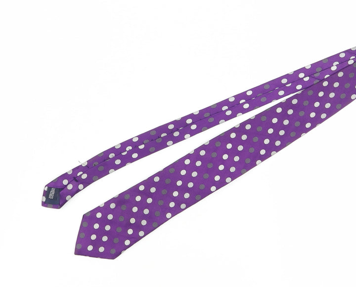 Daniel Hechter Men's Purple Polka Dot Silk Tie