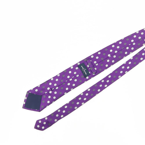 Daniel Hechter Men's Purple Polka Dot Silk Tie