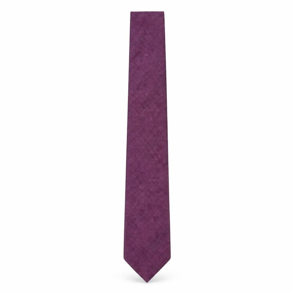 Front view of Daniel Hechter Men's Purple Slim Tie, 100% Silk