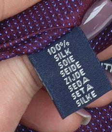 Daniel Hechter Men's Purple Slim Tie, 100% Silk