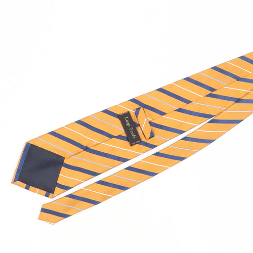 Luigi Toschi Men's Striped Orange Silk Tie