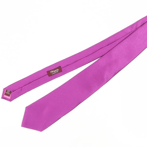 T.M.Lewin Men's Purple Silk Handmade Tie