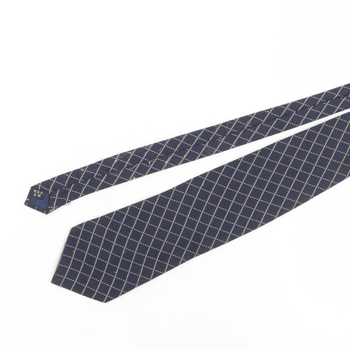 Ciro Citterio Men's Blue Plaid Tie One Size