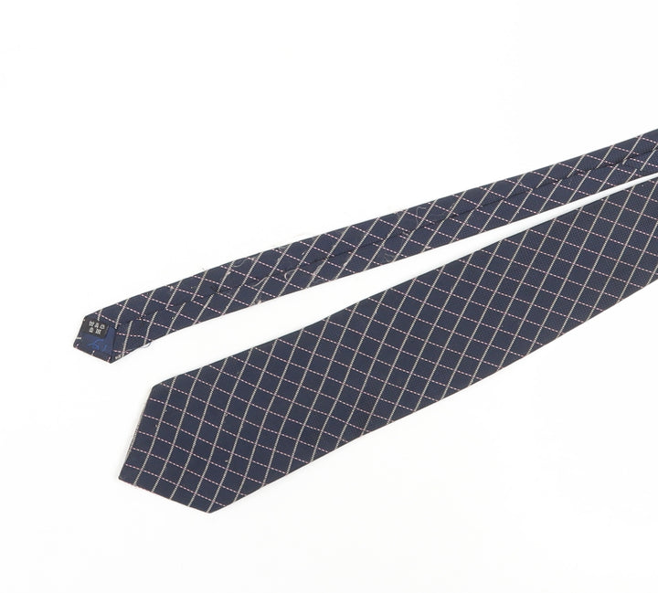 Ciro Citterio Men's Blue Plaid Tie One Size