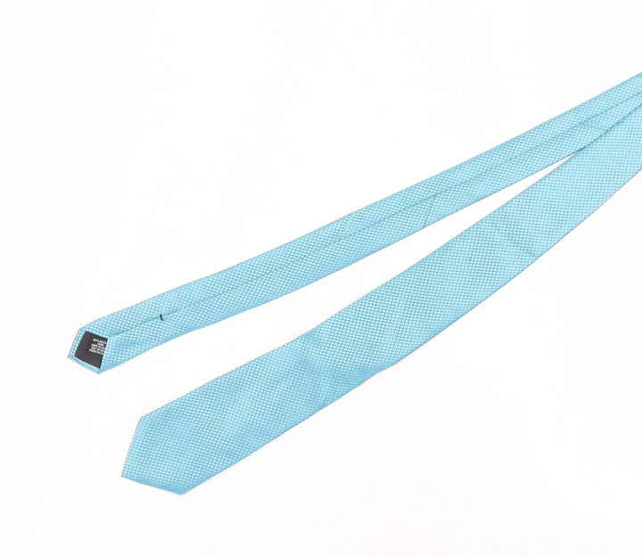 Perry Ellis Aqua Slim Silk Men's Tie Geometric Pattern