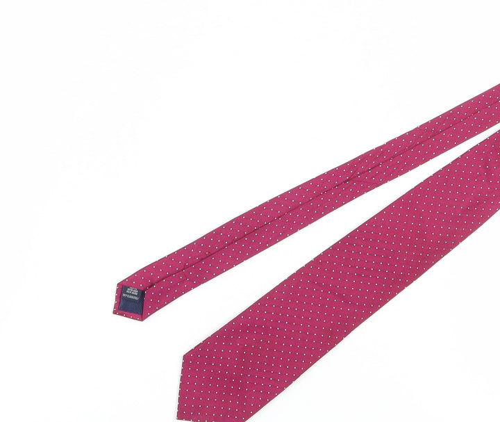 Charles Tyrwhitt Men's Red Silk Polka Dot Tie