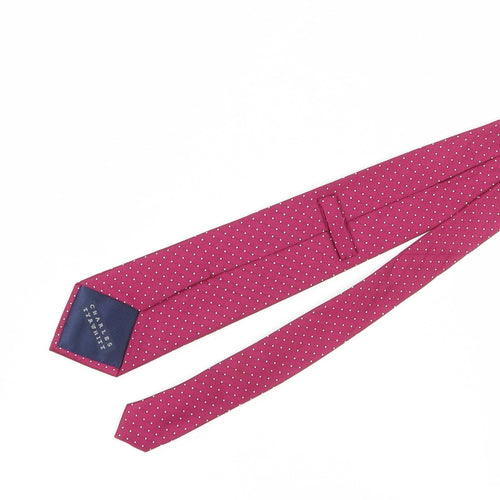 Charles Tyrwhitt Men's Red Silk Polka Dot Tie