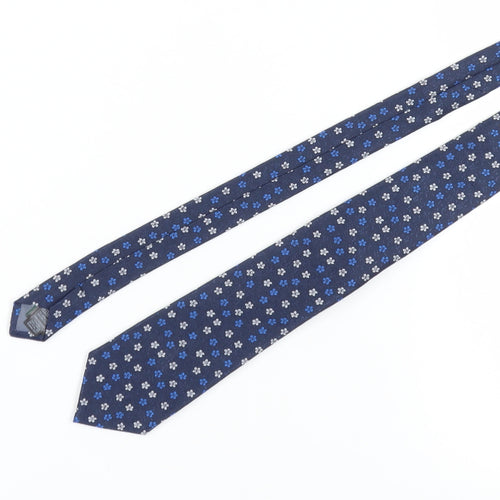 Marks and Spencer Men's Blue Floral Slim Tie