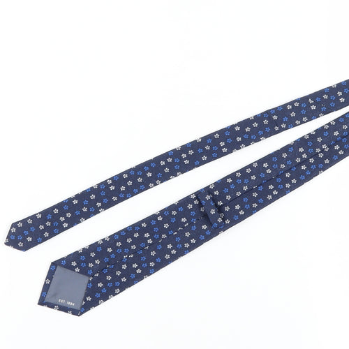 Marks and Spencer Men's Blue Floral Slim Tie