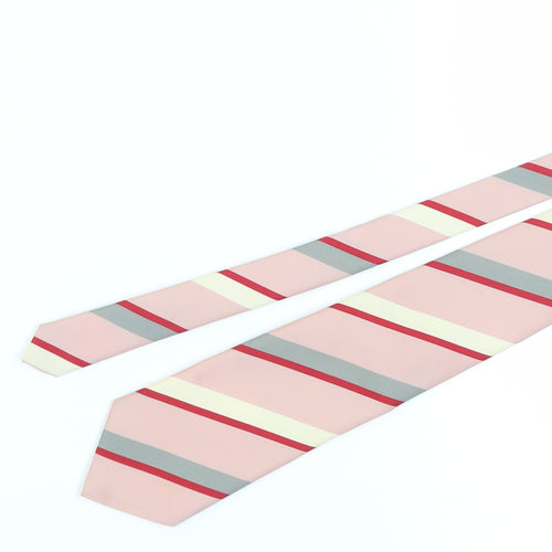 Moss Bros Pink Striped Men's Tie - New Polyester
