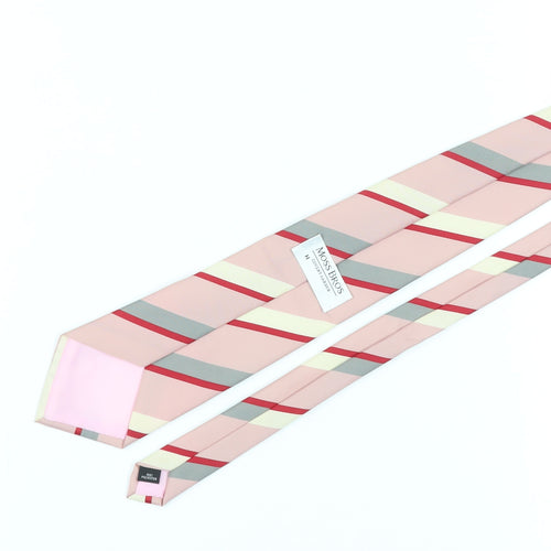 Moss Bros Pink Striped Men's Tie - New Polyester