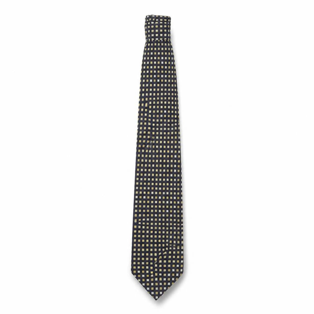 Front view of Stratford Men's Multicoloured Geometric Silk Tie