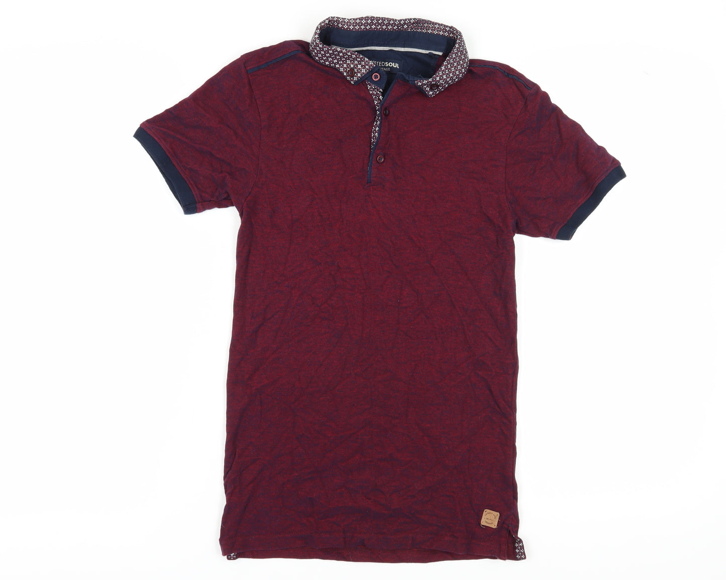 Twisted Soul Men's Red XS Polo Shirt Cotton Collared