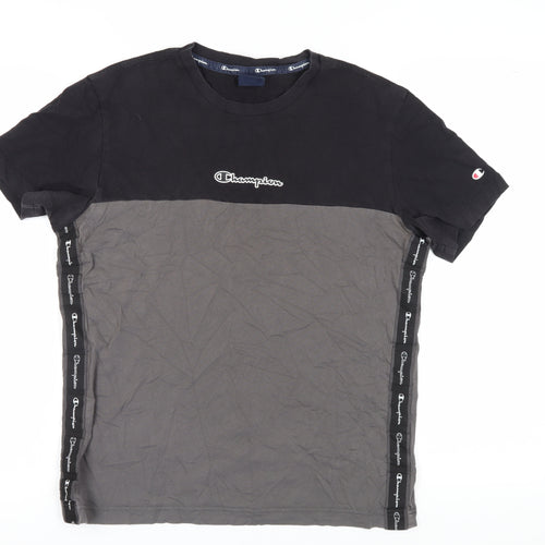 Champion Men's Colourblock Logo T-Shirt Medium
