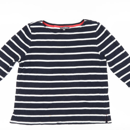 Laura Ashley Women's Blue Striped T-Shirt, Size 14