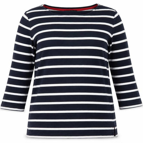 Laura Ashley Women's Blue Striped T-Shirt, Size 14