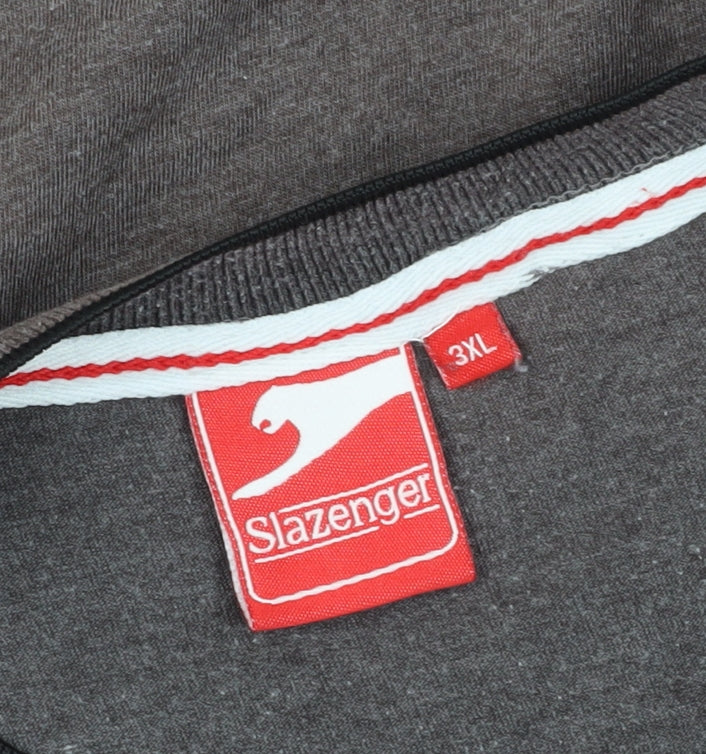 Slazenger Men's Grey 3XL Crew Neck T-Shirt