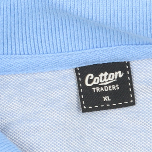 Cotton Traders Blue XL Unisex Polo Shirt