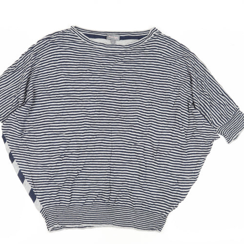 Phase Eight Women's Blue Striped Relaxed T-Shirt, Size L