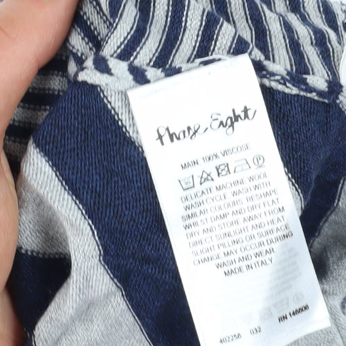 Phase Eight Women's Blue Striped Relaxed T-Shirt, Size L