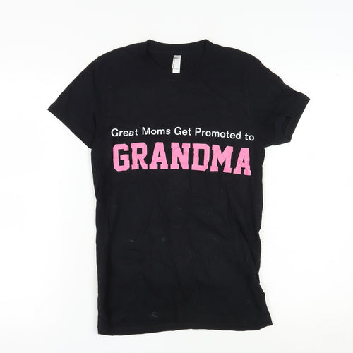 American Apparel Women's Black T-Shirt, Large, Family Theme