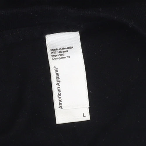 American Apparel Women's Black T-Shirt, Large, Family Theme