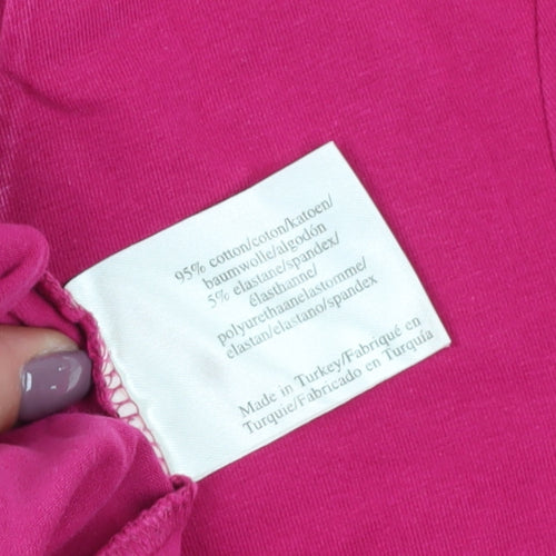 Laura Ashley Pink Women's Blouse, Size 10, V-Neck Long Sleeve