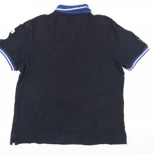 Howick Men's Black Polo Shirt L Graphic Print