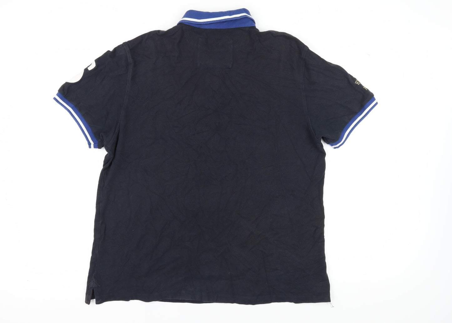 Howick Men's Black Polo Shirt L Graphic Print