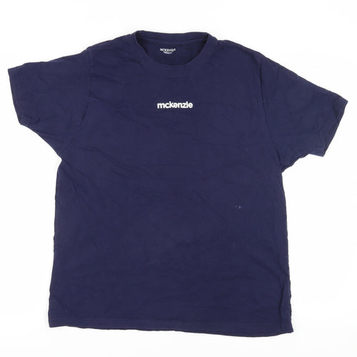 McKenzie Unisex Blue T-Shirt Size 16 Casual Crew Neck