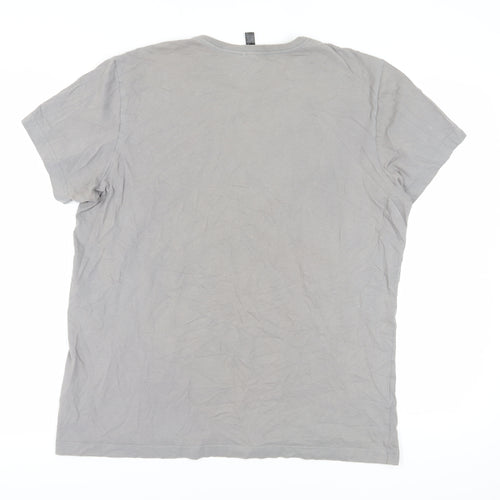adidas Men's Grey XL Camouflage Logo T-Shirt
