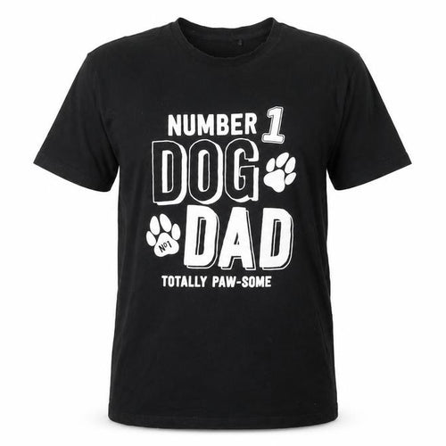 George Men's Black Dog Dad Graphic T-Shirt, Size S