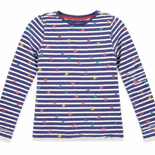 Fatface Girls Multicoloured Long Sleeve Striped T-Shirt 13Y