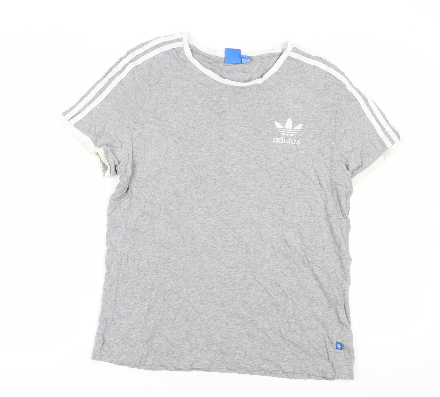 Adidas Women's Grey Cotton Basic T-Shirt Size 16