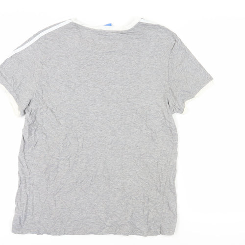 Adidas Women's Grey Cotton Basic T-Shirt Size 16