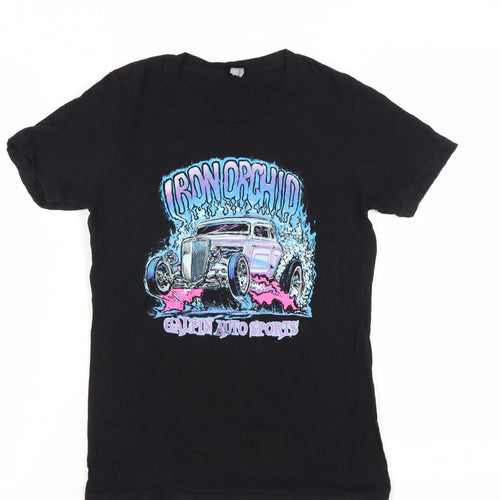 Next Level Black Car Graphic T-Shirt M Unisex