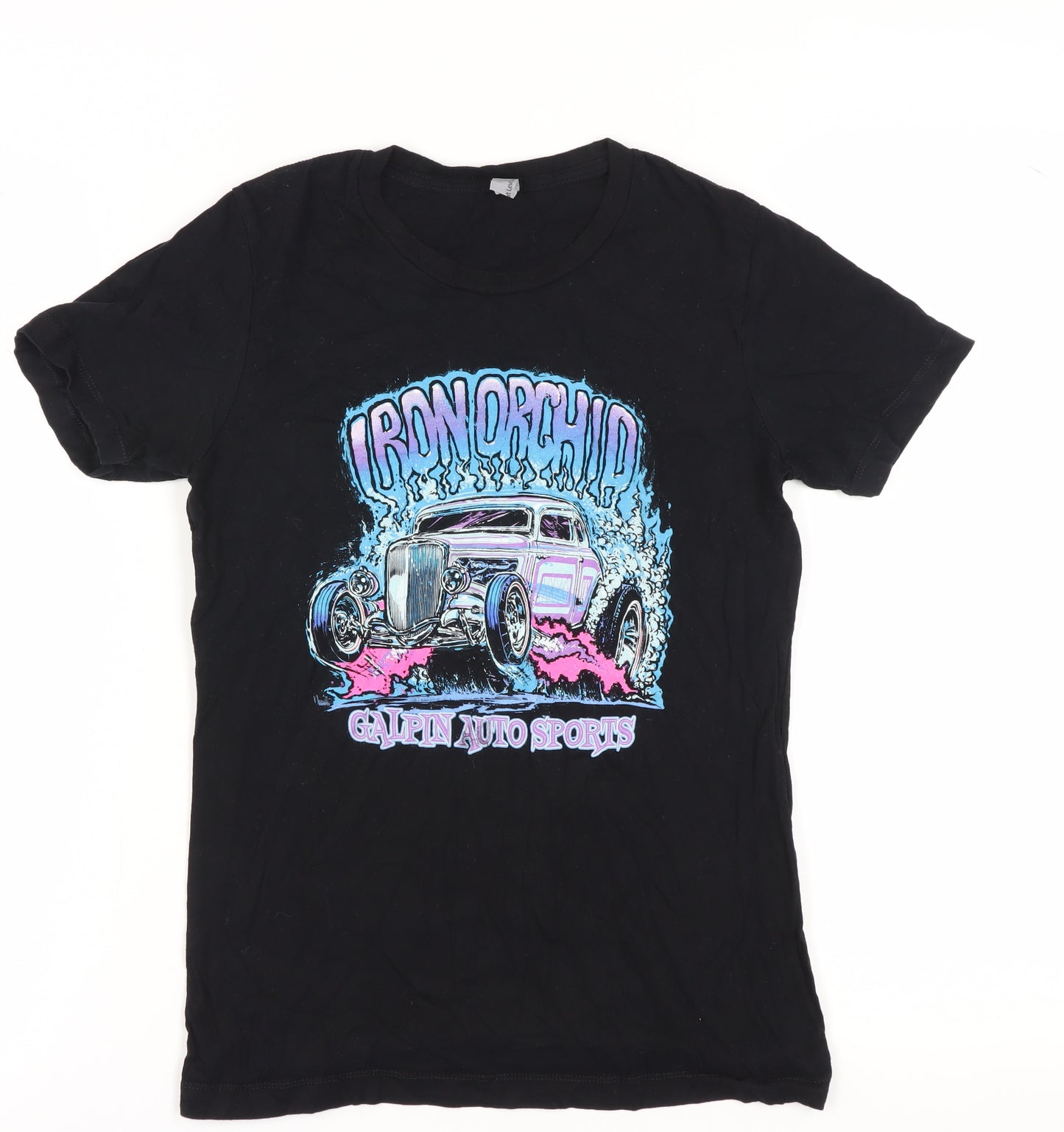 Next Level Black Car Graphic T-Shirt M Unisex