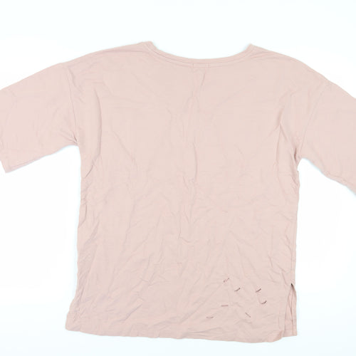 A&G Women's Beige Size 10 Basic T-Shirt