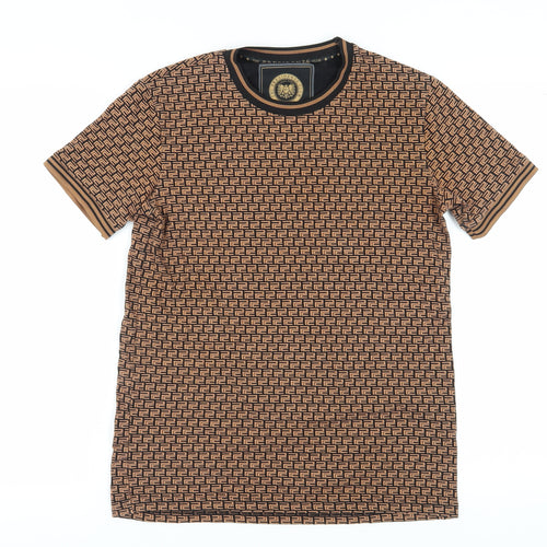 The Presidents Club Men's Brown Geometric T-Shirt, S