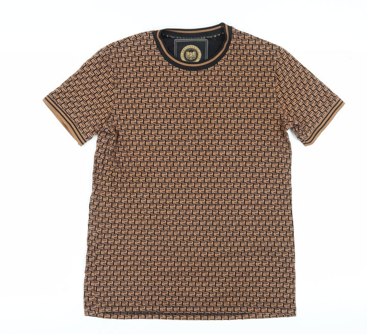 The Presidents Club Men's Brown Geometric T-Shirt, S