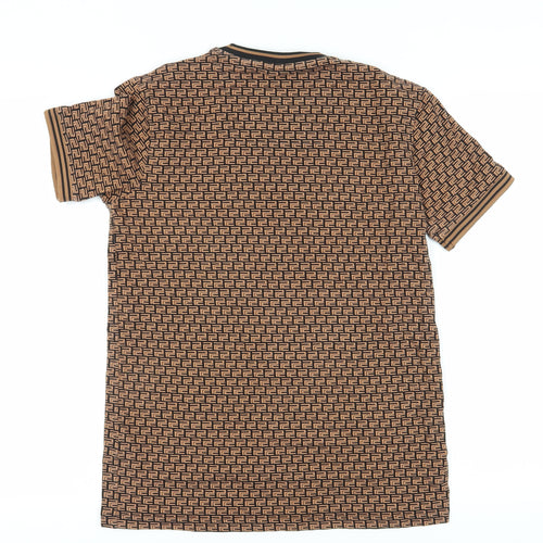 The Presidents Club Men's Brown Geometric T-Shirt, S