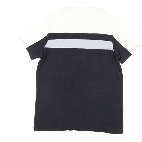 Lyle & Scott Men's XL Colourblock T-Shirt in Black/White