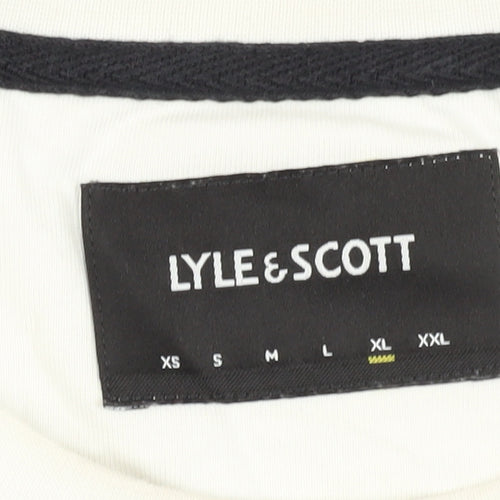 Lyle & Scott Men's XL Colourblock T-Shirt in Black/White