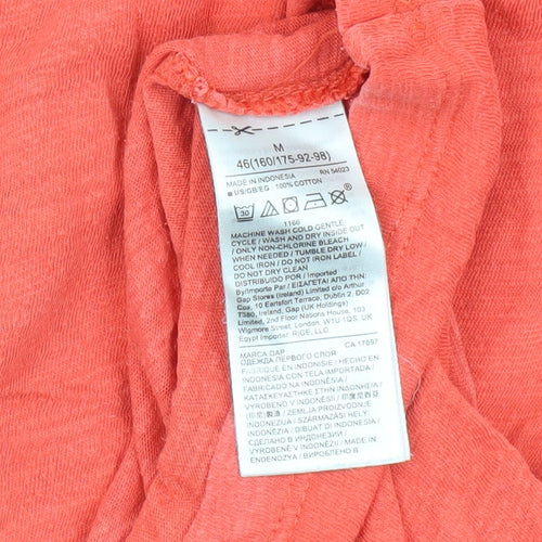 Gap Women's Red Basic T-Shirt, Size M, Casual Short Sleeve