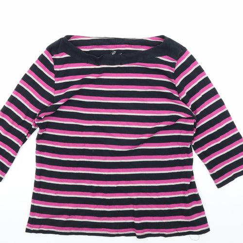 Peacocks Women's Multicoloured Stripe T-Shirt