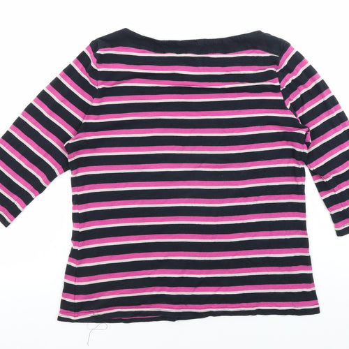 Peacocks Women's Multicoloured Stripe T-Shirt