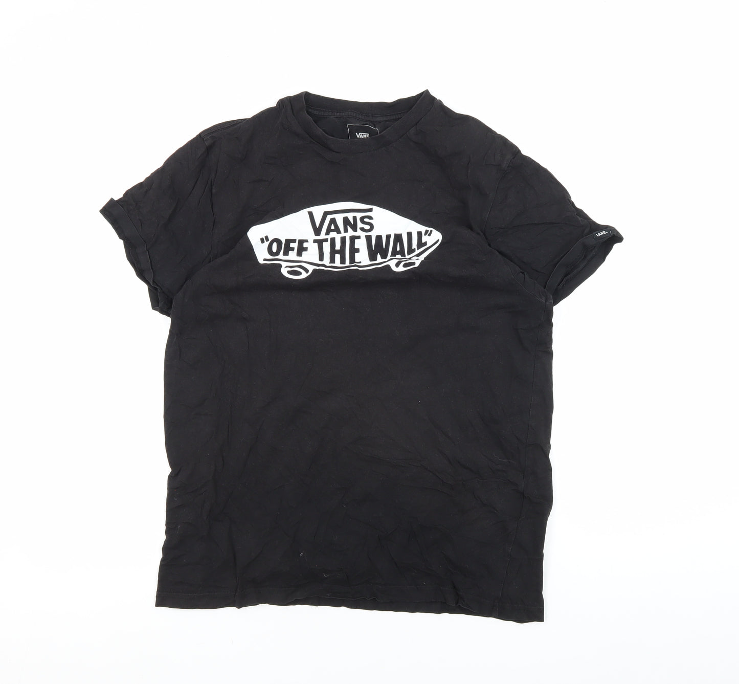 Vans Men's Black Graphic Print T-Shirt, Medium