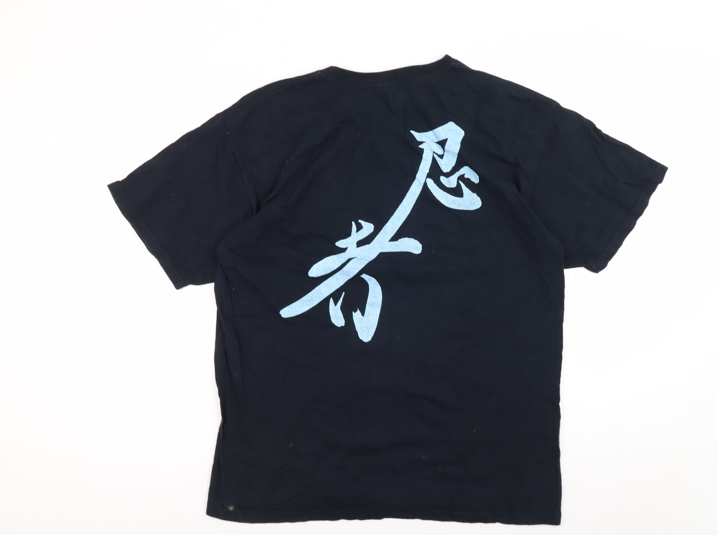 Gildan Men's Black Ninja Graphic T-Shirt, L, Cotton, Short Sleeve