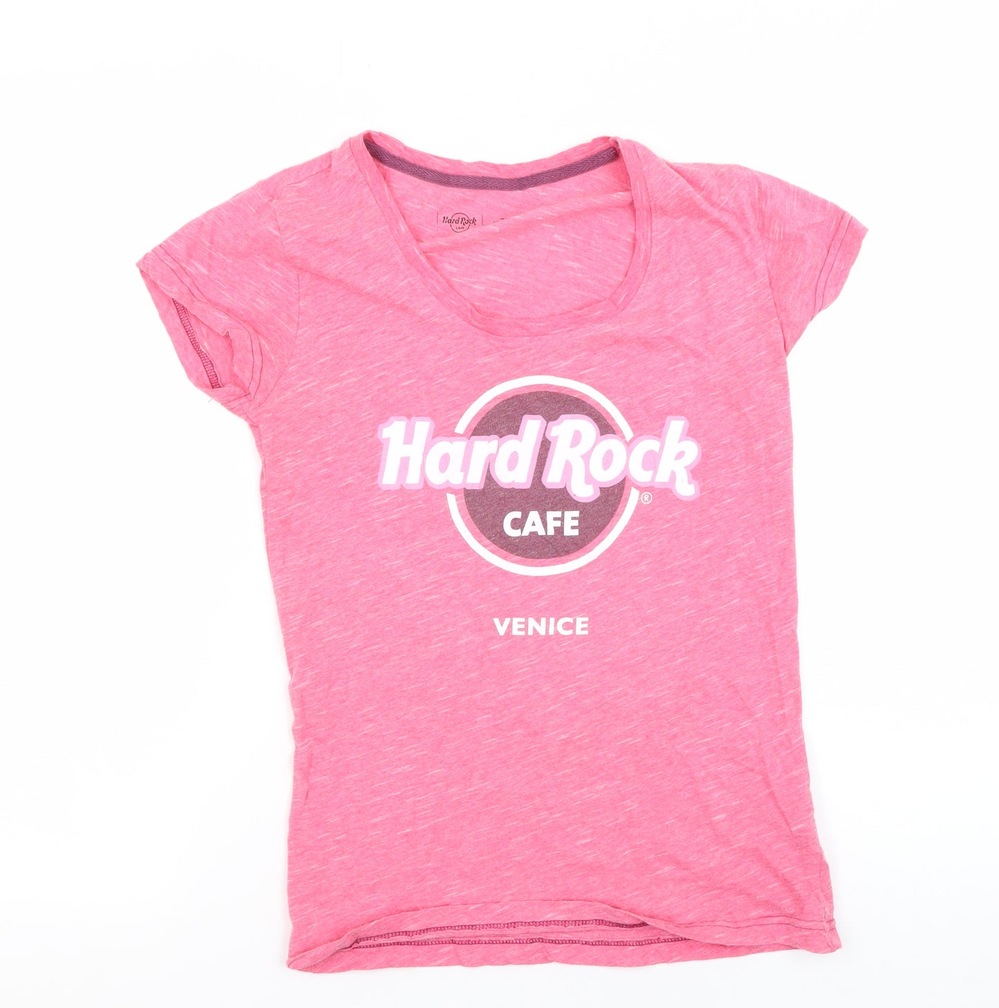 Hard Rock Café Women's Pink T-Shirt, Size S